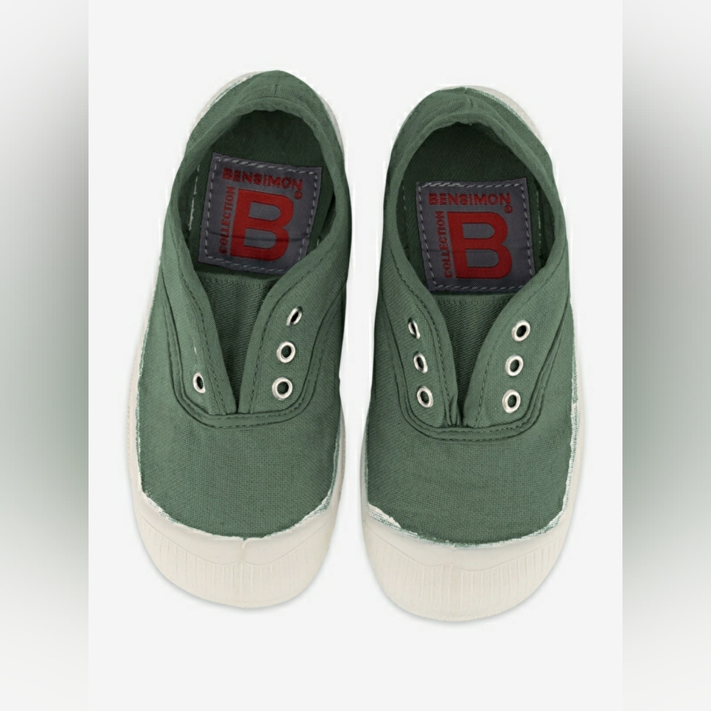 NWOT Bensimon Elly Slip-on Sneakers, Color "Moss", Size 2 US (34 EU)